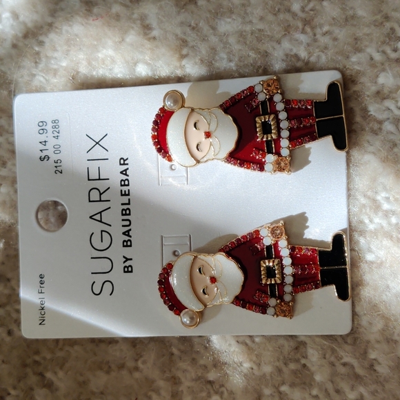 Sugarfix by Baublebar Santa Claus Drop Earrings NWT - Picture 1 of 6